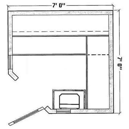 Corner Sauna Kit - 5 Sided Modular Sauna - Pre Fab