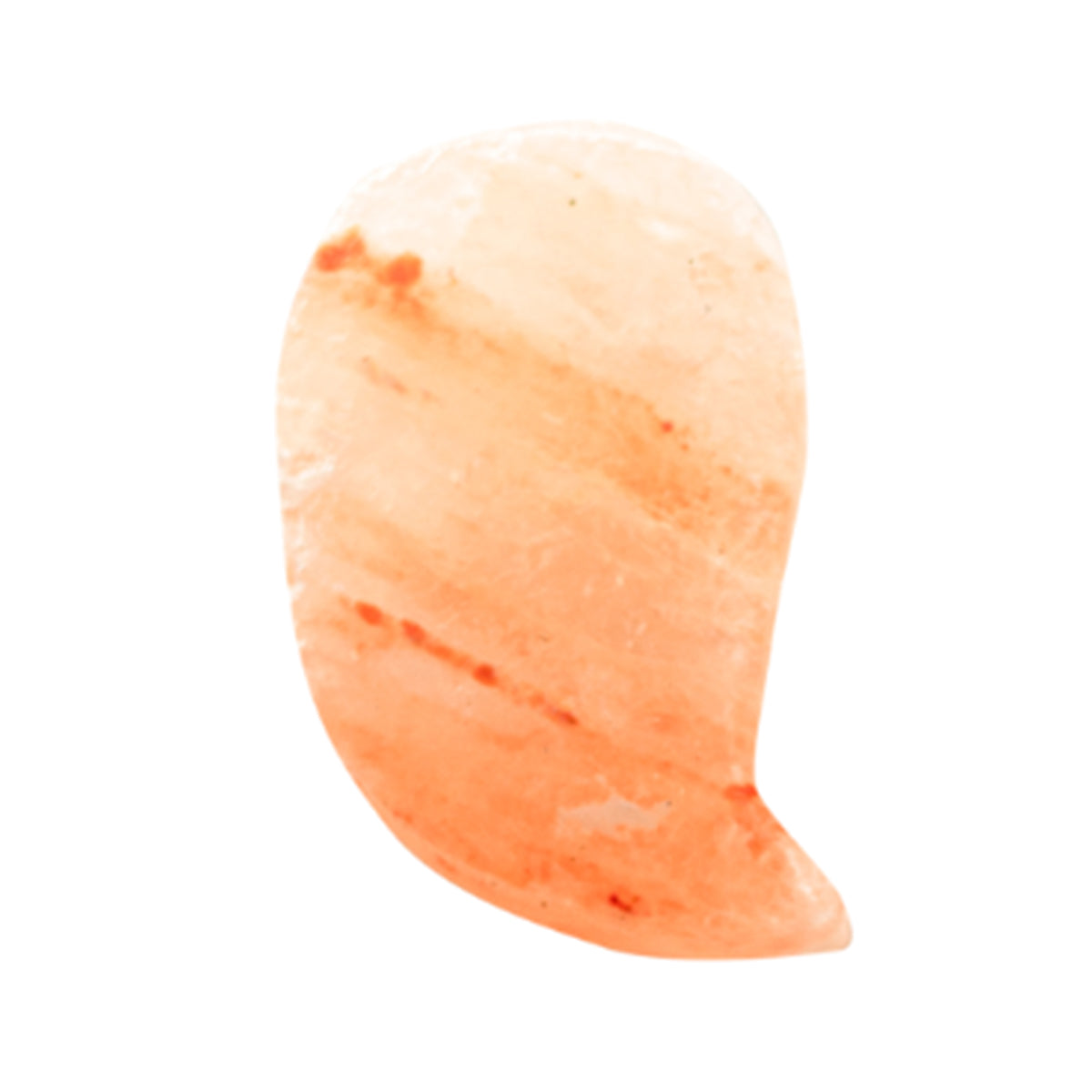 A himalayan salt stone leaf shape