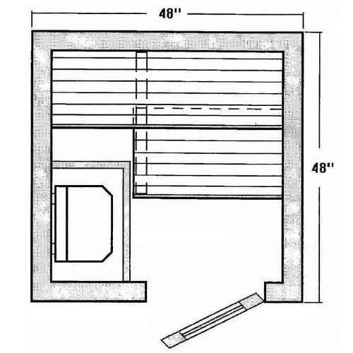 Avalon indoor sauna 48 by 48