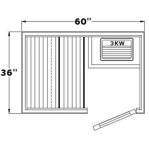 Avalon indoor sauna 60 by 36