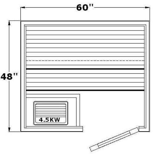 Avalon indoor sauna 60 by 48