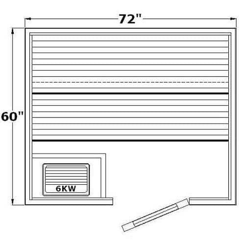 Avalon indoor sauna 72 by 60