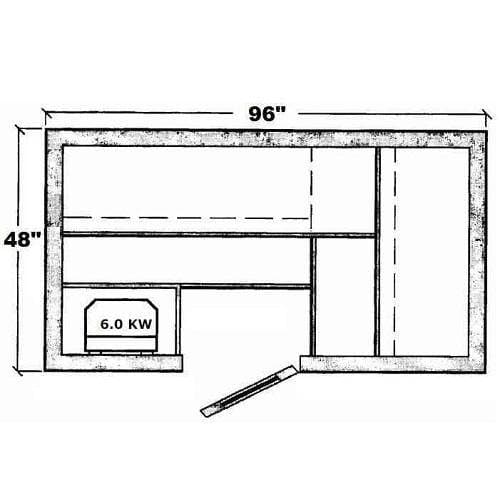 Avalon indoor sauna 96 by 48