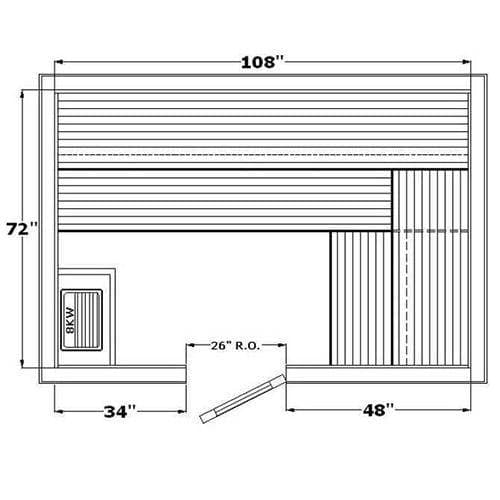 Avalon AP Indoor Sauna for 4-8 People - Saunas.com