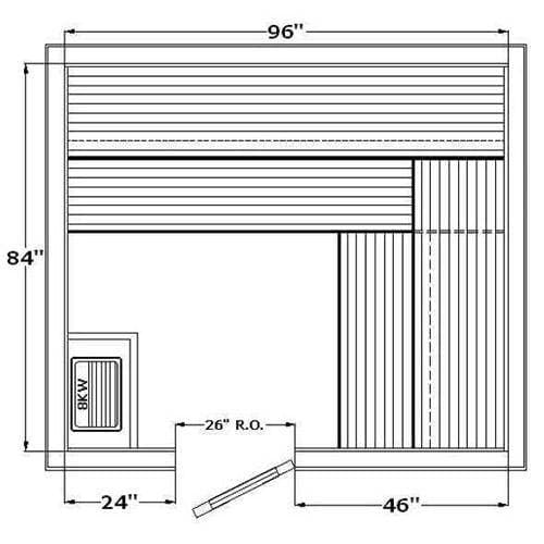 Avalon AP Indoor Sauna for 4-8 People - Saunas.com