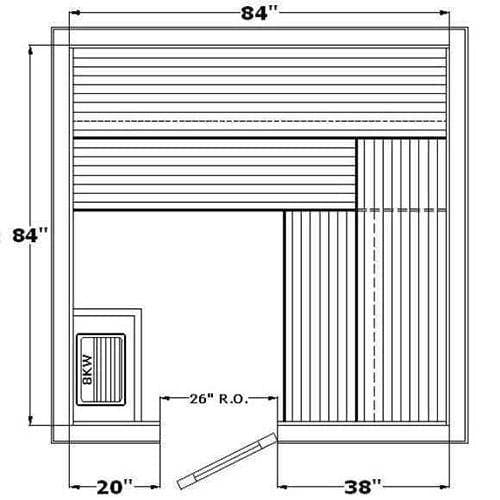 Avalon AP Indoor Sauna for 4-8 People - Saunas.com