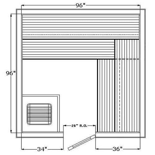 Avalon AP Indoor Sauna for 4-8 People - Saunas.com