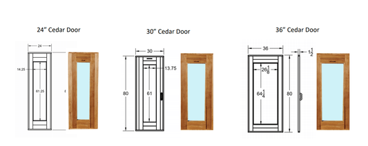 Western Red Cedar Sauna Door - Saunas.com