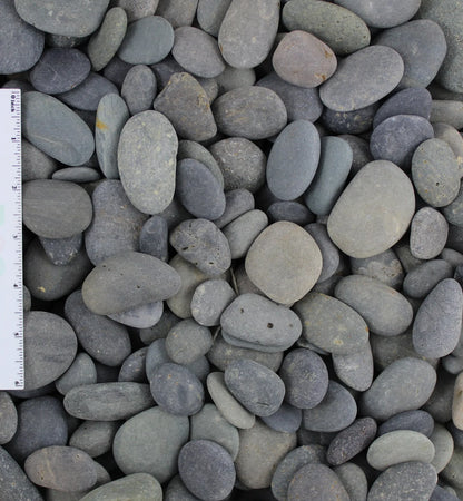 Black Mexican beach pebble sauna rocks
