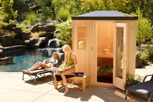 Finlandia Starline acrylic skylight roof on outdoor sauna