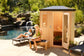 Finlandia Starline acrylic skylight roof on outdoor sauna