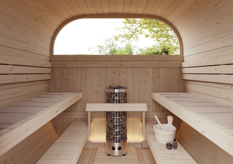 Harvia Cilindro 6.0 KW Electric Sauna Heater with Built-In Controls