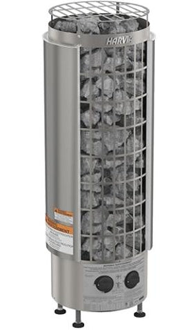 Harvia Cilindro 6.0 KW Electric Sauna Heater with Built-In Controls