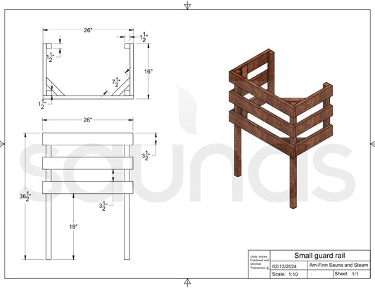 ELECTRIC SAUNA HEATER GUARD RAIL