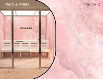 Advanced Hybrid Steam Room with Marble 2 wall design