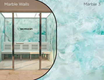 Advanced Hybrid Steam Room with Marble 3 wall design