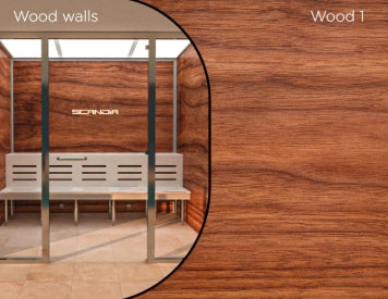 Advanced Hybrid Steam Room with Wood Walls 1 design