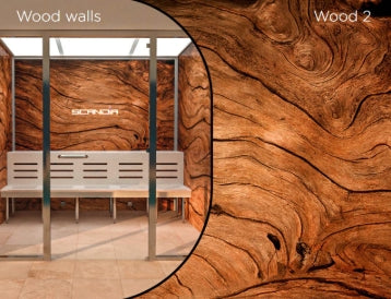 Advanced Hybrid Steam Room with Wood Walls 2 design