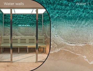 Advanced Hybrid Steam Room with Water Walls 2 design