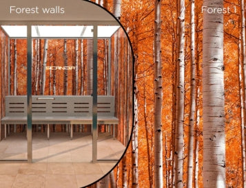 Advanced Hybrid Steam Room with Forest Walls 1 design