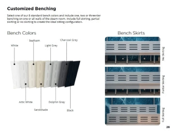 Advanced Hybrid Steam Room with customized benching options