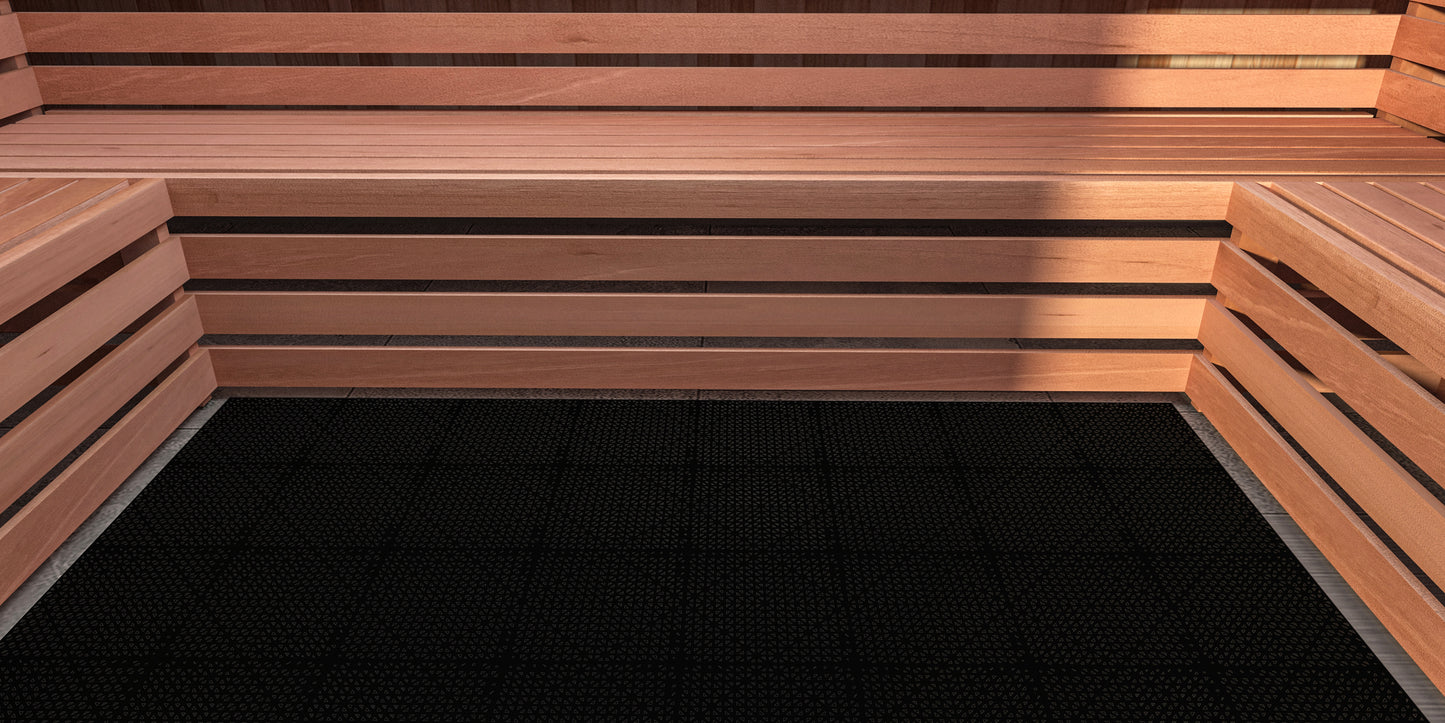 Scandia TR-Tile interlocking sauna floor tile, 1 ft by 1 ft
