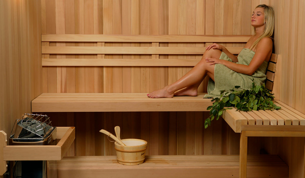 Finlandia Avalon AP home sauna installed in a home