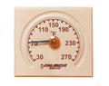 Birch Sauna Thermometer - Model 0301K °F with carved groove.