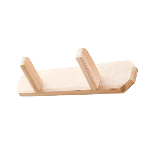 Two-peg cedar sauna towel and robe hanger