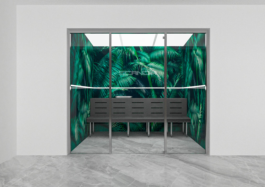 Home Steam Room with Selvatic Print