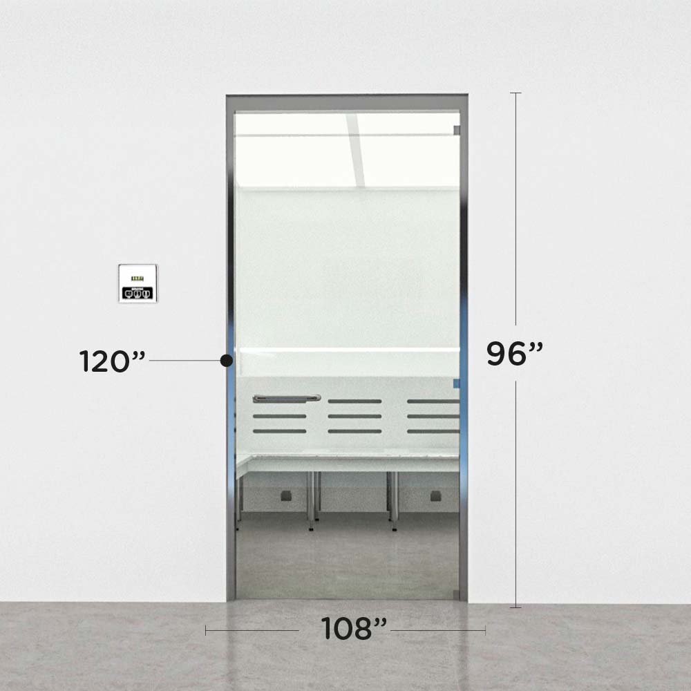 Advanced Hybrid Steam Room layout, 9 by 10 by 8 ft