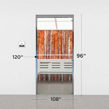 Advanced Hybrid Steam Room layout, 9 by 10 by 8 ft