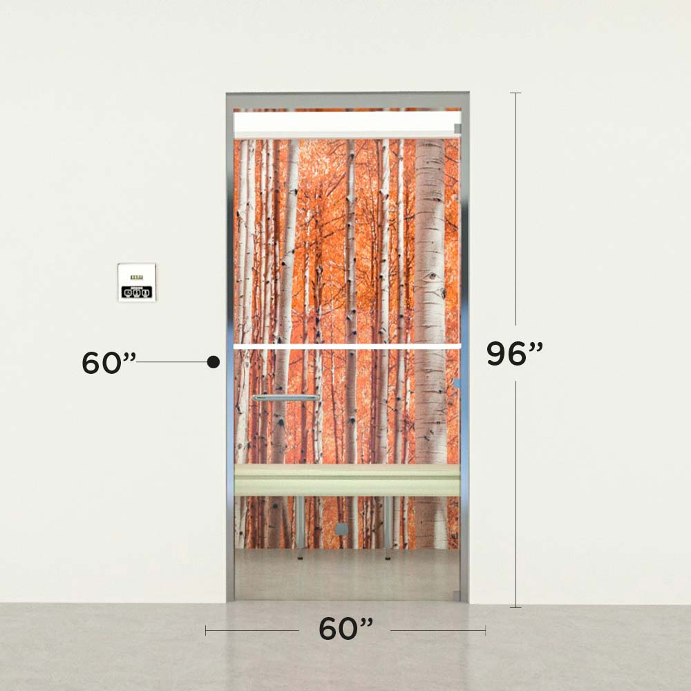 Advanced Hybrid Steam Room layout, 5 by 5 by 8 ft