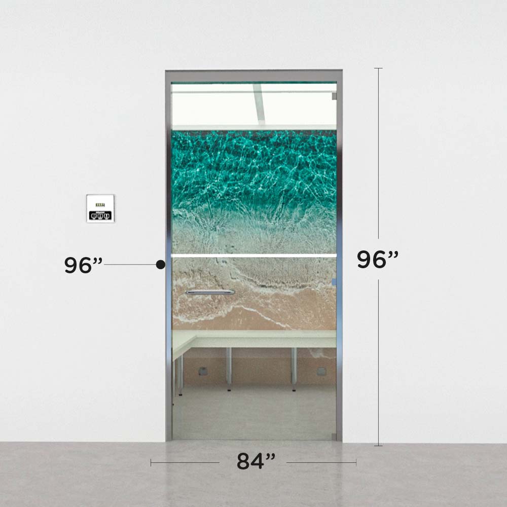 Advanced Hybrid Steam Room layout, 7 by 8 by 8 ft