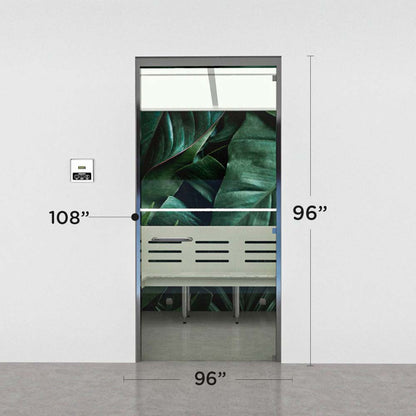 Advanced Hybrid Steam Room layout, 8 by 9 by 8 ft