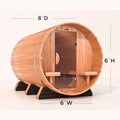 Barrel Sauna Canopy with Electric Heater