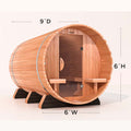 Barrel Sauna Canopy with Electric Heater