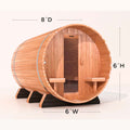 Barrel Sauna Canopy with Electric Heater