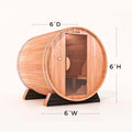 Traditional Barrel Sauna Kit with Electric Heater