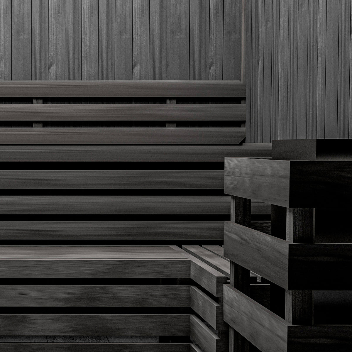 Black Sauna Room
