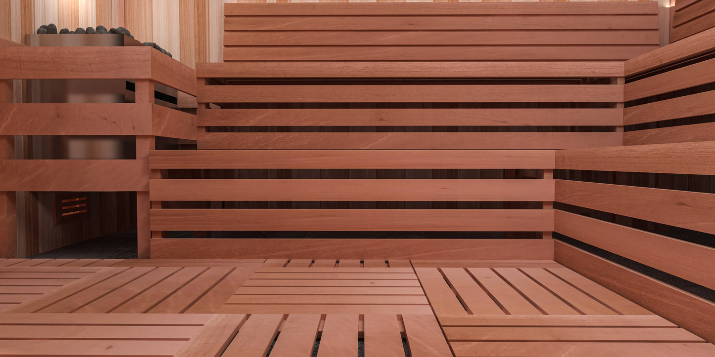 Duckboard sauna floor