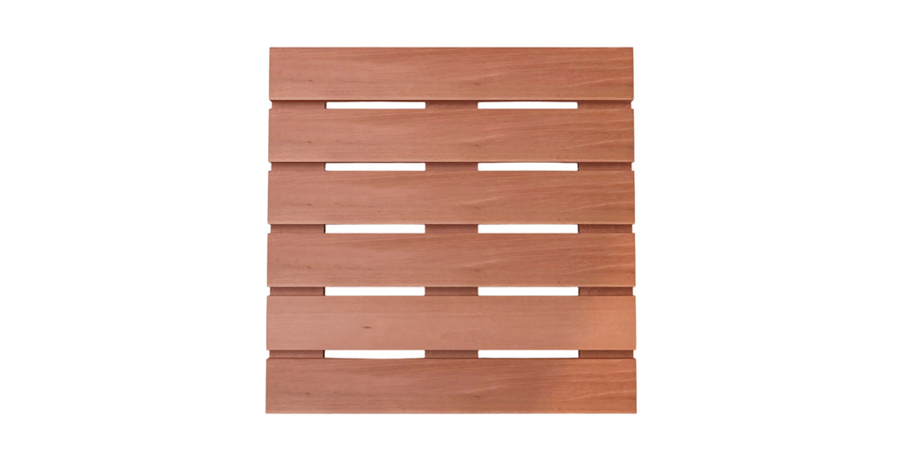 How looks a duckboard for sauna