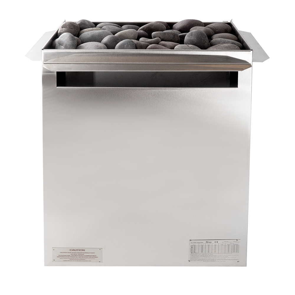 Front view of the Scandia large electric sauna heater
