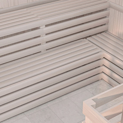 Hand-finished white precut sauna