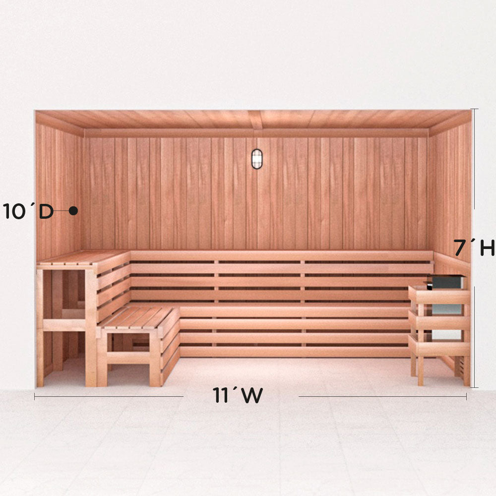 Precut Home Sauna Kit - by Scandia -  2 to 10 Person