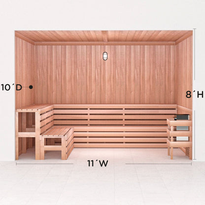 Precut Home Sauna Kit - by Scandia -  2 to 10 Person