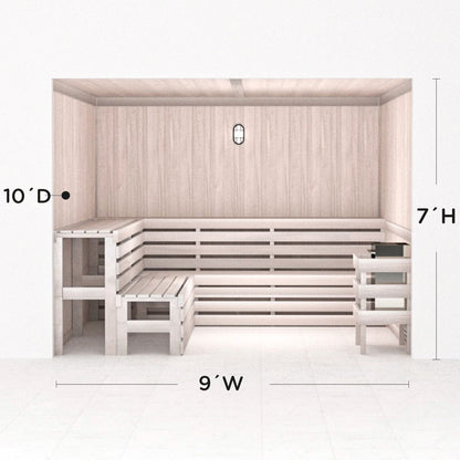 Hand Finished Precut Home Sauna Kit by Scandia - White
