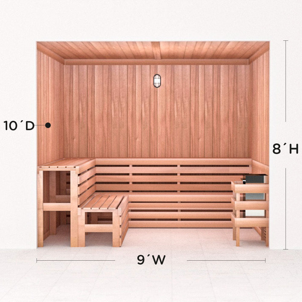 Precut Home Sauna Kit - Himalayan Salt Sauna - No Lighting