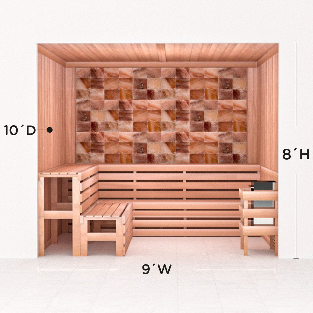 Precut Home Sauna Kit - Himalayan Salt Sauna - No Lighting