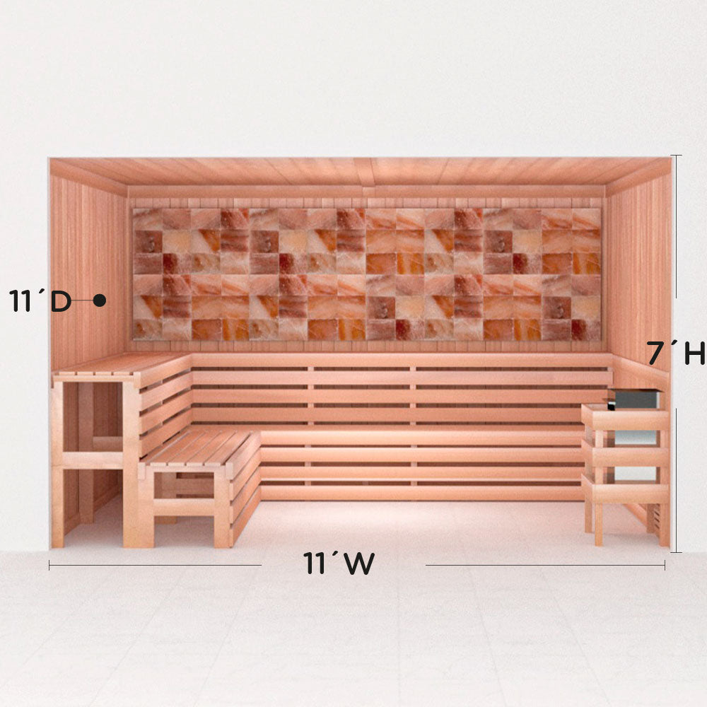 Precut Home Sauna Kit - Himalayan Salt Sauna - No Lighting